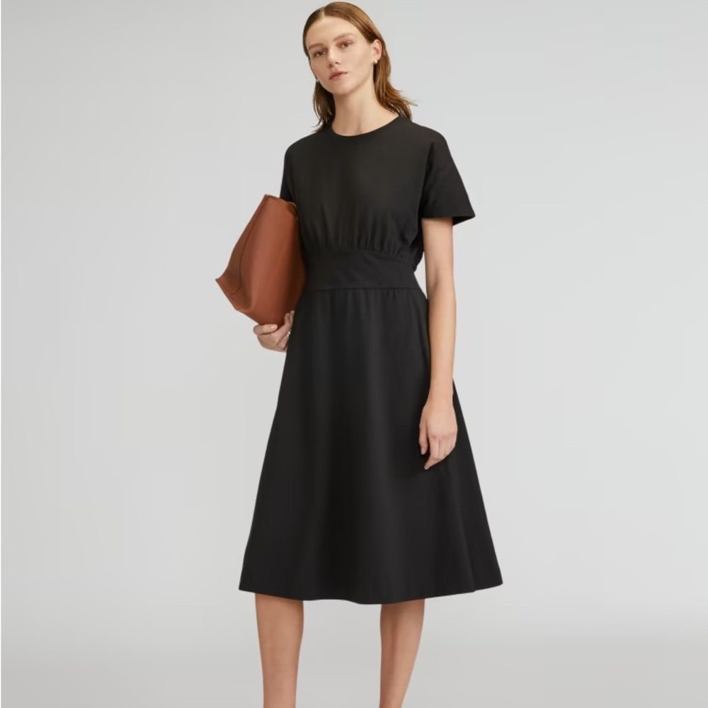 NWT M Everlane The Organic Cotton Waisted Dress